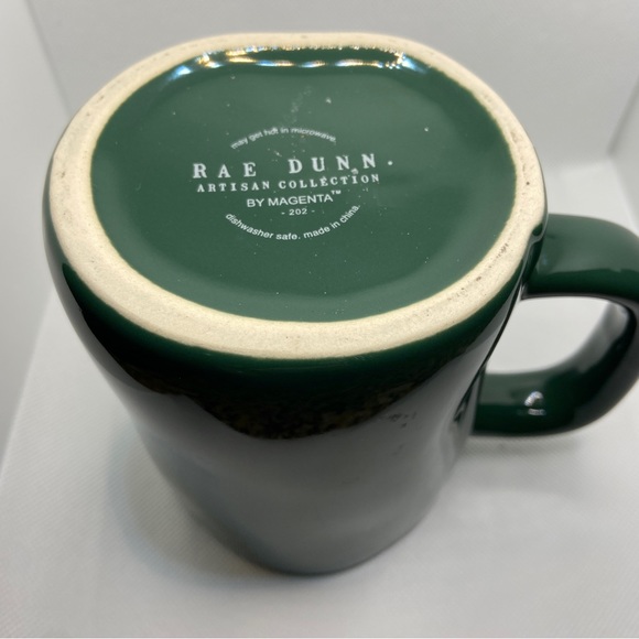 Rae Dunn Santa’s Helper Mug in Green with Cream Letters, NWOT - Picture 6 of 6